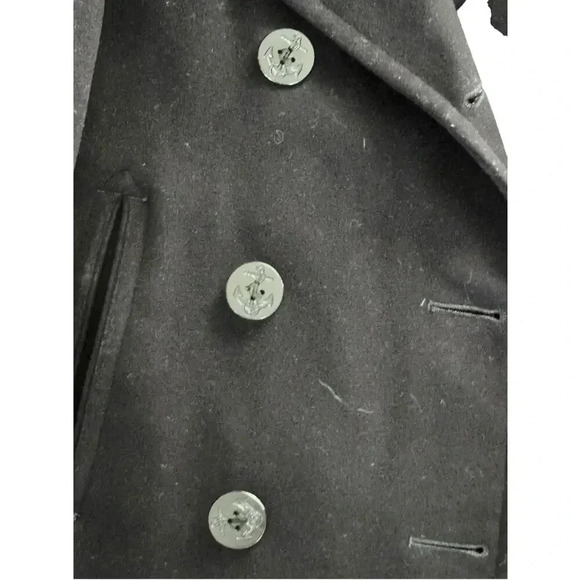 Naval Clothing Factory Blue Collared Heavy Peacoat Blazer Size 38 - Picture 7 of 10